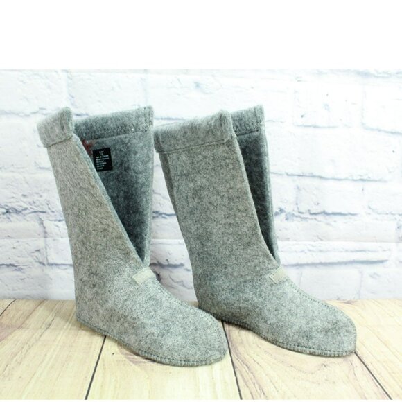 LL Bean Gray Wool Warm Replacement Boot Liner Inserts Size 12 - Picture 3 of 8